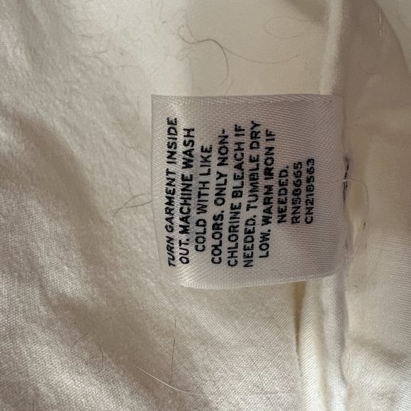 Caslon jacket ¾ sleeve lightweight white button close - Picture 6 of 6